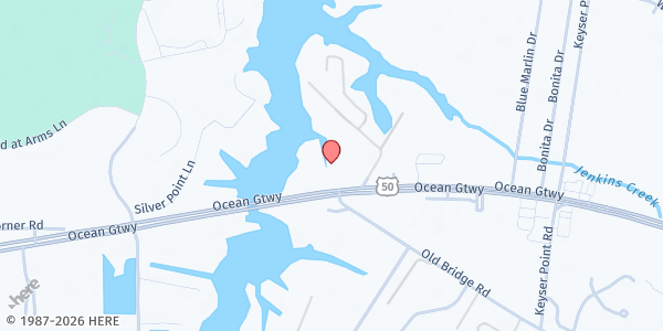 Map showing Shepherd's Crook at 302 North Baltimore Avenue, Ocean City, MD