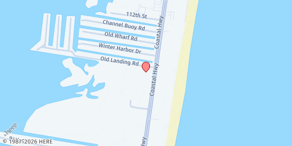 Map showing St. Peter's OpenDoor Feeding Ministry at 10301 Coastal Highway, Ocean City, MD