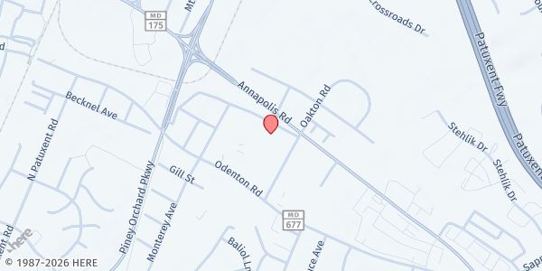 Map showing Christian Assistance Program at 1239 Murray Road, Odenton, MD