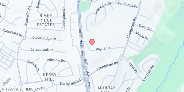 Map showing Oxon Hill Boys & Girls Club at 7711 Livingston Road, Oxon Hill, MD