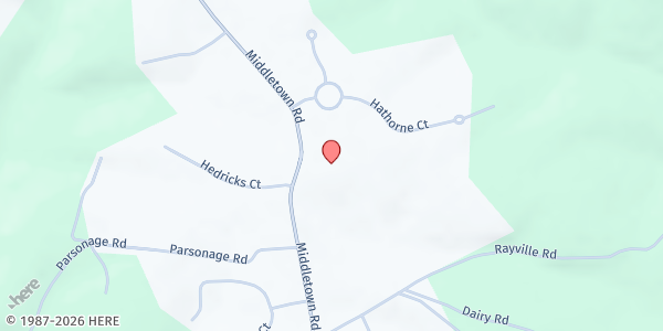 Map showing Baltimore North Cluster Food Bank at 19401 Middletown Road, Parkton, MD