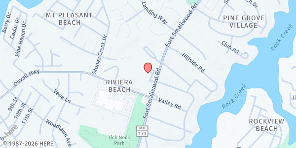 Map showing Community Unite Methodist Church Outreach at La Cygne Community Food Pantry / UMC, Pasadena, MD