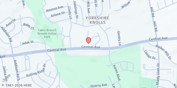 Map showing Teen Challenge, Inc - Pepper Mill Village at 6900 Central Avenue, Pepper Mill Village, MD