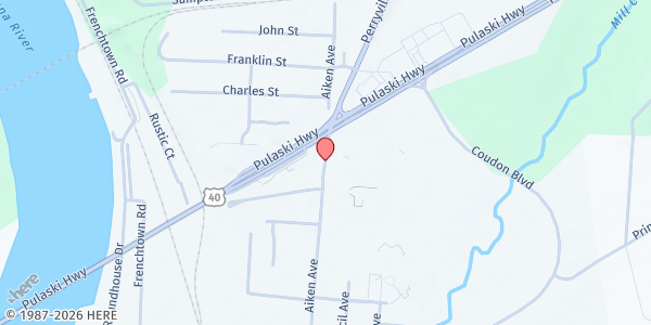 Map showing Good Sheperd Church at 810 Aiken Ave., Perryville, MD