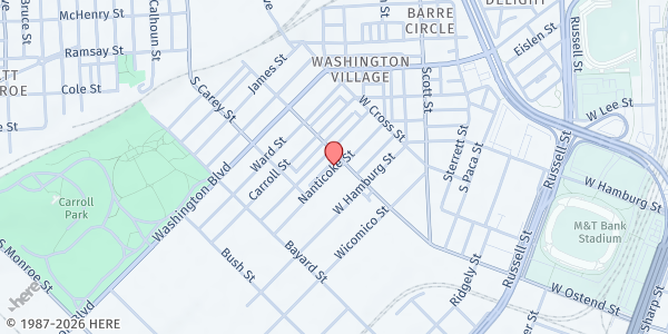 Map showing God's Best Family, Inc - Pigtown Distribution Site at 1200 Nanticoke Street, Pigtown, MD