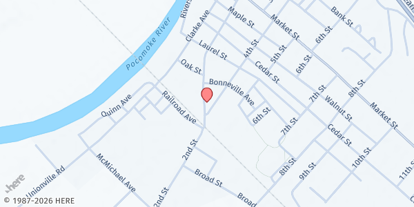 Map showing Samaritan Ministries at 814 4th Street, Pocomoke City, MD