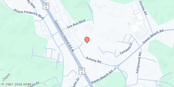 Map showing Birthright of Prince Frederick at 301 Steeple Chase Drive, Prince Frederick, MD