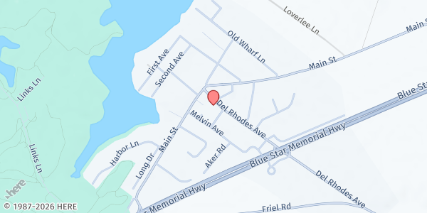 Map showing Haven Ministries Food Pantry at 206 Del Rhodes Avenue, Queenstown, MD