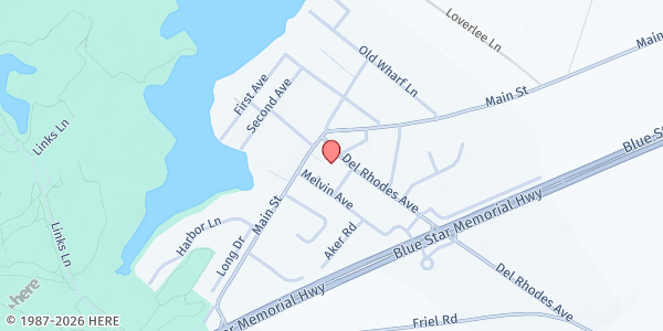 Map showing Haven Ministries, Food Pantry at 206 Del Rhodes Avenue, Queenstown, MD