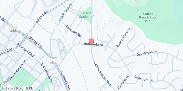 Map showing Rockville Help, Inc. - Redland Office at 15855 Crabbs Branch Way, Redland, MD