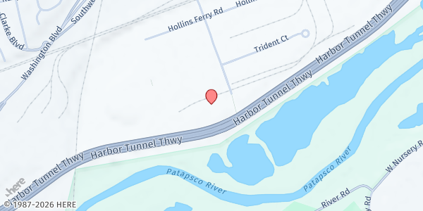 Map showing Maryland Food Bank Inc at 2200 Halethorpe Farms Rd, Relay, MD