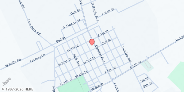 Map showing Ridgely United Methodist Church Food Pantry - Food Distribution Center at 109 Central Ave, Ridgely, MD