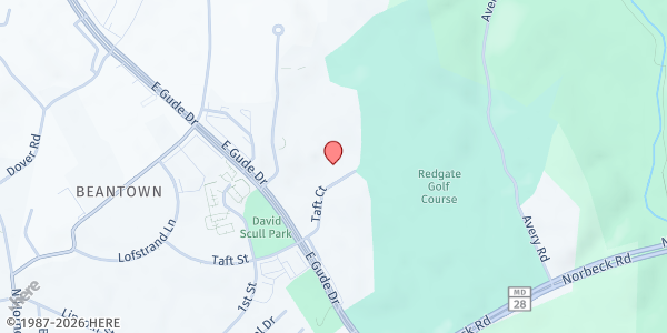 Map showing Head Injury Rehabilitation - Rockville at 11 Taft Court, Rockville, MD