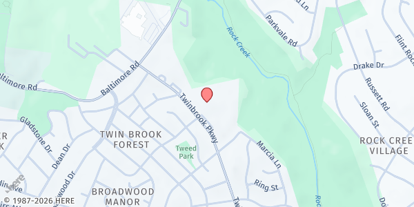 Map showing Midcounty United Ministries at 751 Twinbrook Pkwy, Rockville, MD