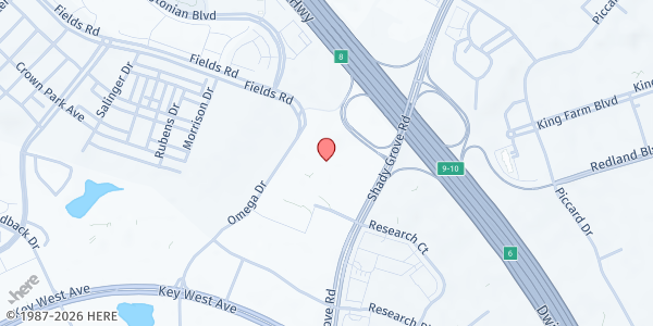 Map showing Montgomery College - Corporate Boulevard Campus at 9221 Corporate Blvd., Rockville, MD