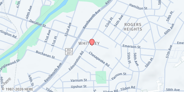 Map showing Salvation Army - Bladensburg at 4825 Edmonston Road, Rogers Heights, MD