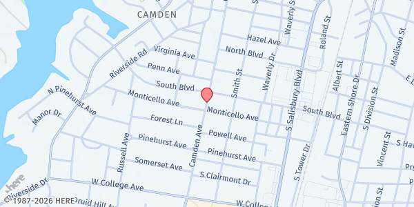 Map showing Bethany Lutheran at 817 Camden Avenue, Salisbury, MD