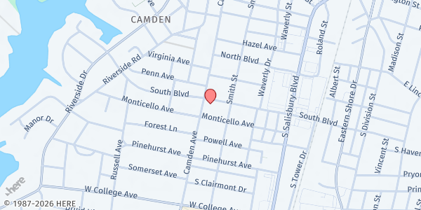 Map showing Bethany Lutheran Church at 817 Camden Ave, Salisbury, MD