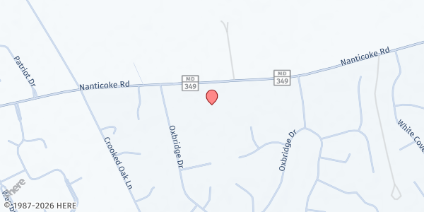 Map showing Cross Pointe Church of the Nazarene at 27765 Nanticoke Rd, Salisbury, MD