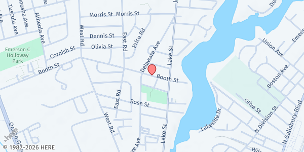 Map showing First Baptist Church at 528 Booth St., Salisbury, MD