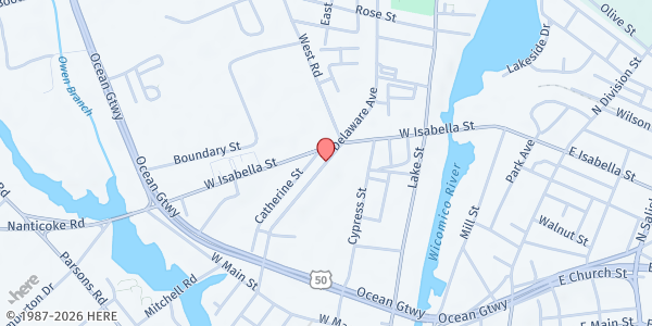 Map showing Mid-Day Circle of Prayer at 410 Delaware Ave., Salisbury, MD