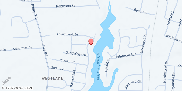 Map showing R & J Reach Out - Flamingo Road at 1405 Flamingo Road, Salisbury, MD