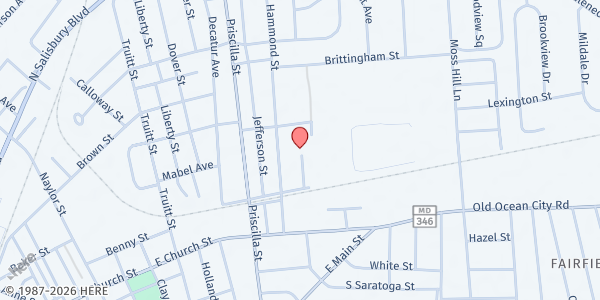 Map showing Vision of Mercy at 423 Hammond Street, Salisbury, MD