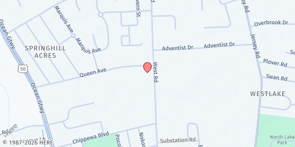 Map showing Wesley Temple Hunger Action at 1322 West Road, Salisbury, MD