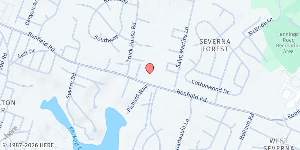 Map showing SPAN at 400 Benfield Road, Severna Park, MD