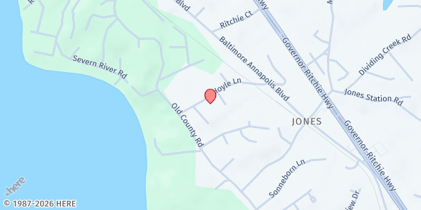 Map showing Wayman Good Hope at 100 Hoyle Lane, Severna Park, MD