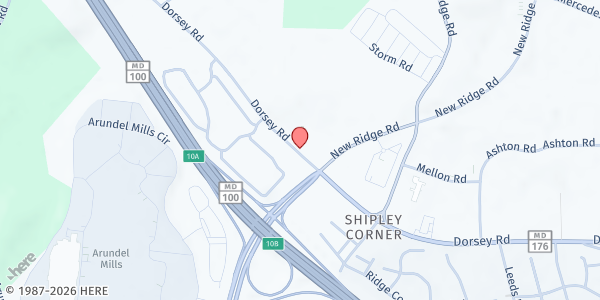 Map showing St. Marks at 1440 Dorsey Rd., Shipley Corner, MD