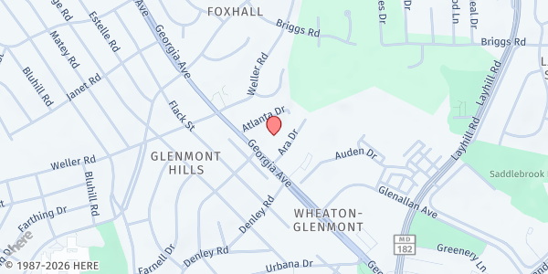 Map showing Chrisma Charities - Silver Spring at 12805 Georgia Avenue, Silver Spring, MD