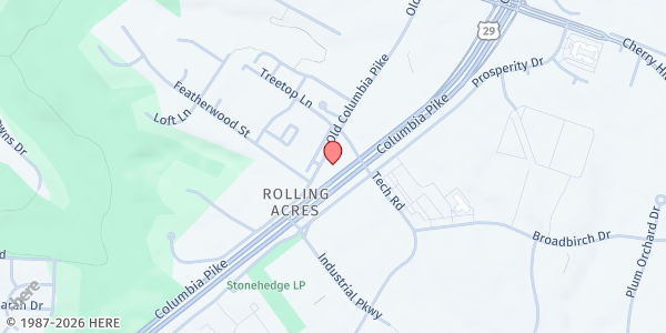 Map showing Manna Food Market (OCP) at 12301 Old Columbia Pike, Silver Spring, MD