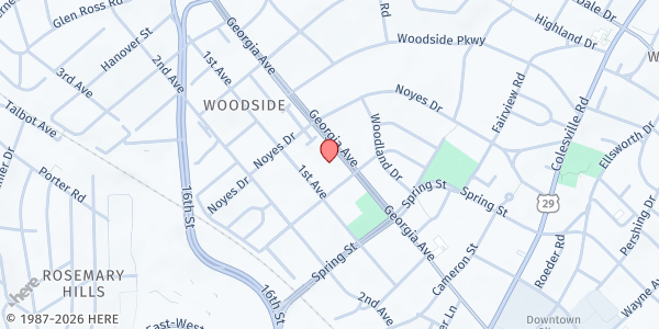 Map showing Silver Spring UMC at 8900 Georgia Ave, Silver Spring, MD