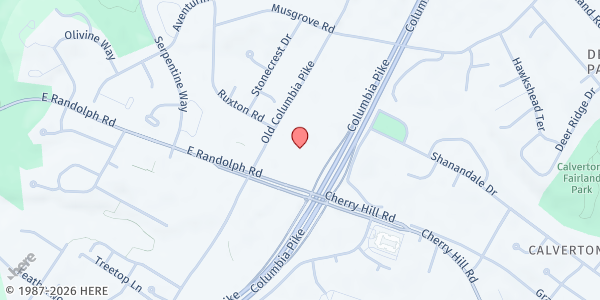 Map showing Vietnamese American Services at 12621 Old Columbia Pike, Silver Spring, MD