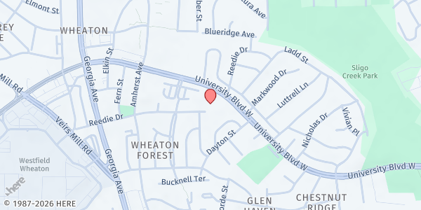 Map showing Yad Yehuda of Greater Washington - Kosher Pantry at 1910 University Boulevard West, Silver Spring, MD