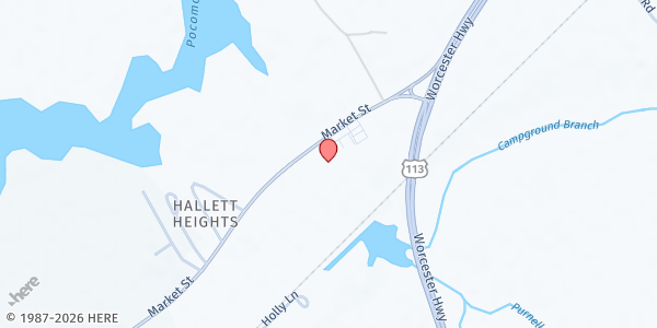 Map showing PACA Enterprises - Snow Hill at 5564 Market St, Snow Hill, MD