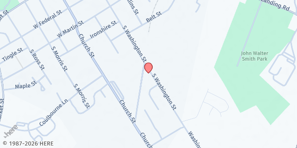 Map showing Snow Hill Ecumenical Food Pantry at 241 South Washington Street, Snow Hill, MD