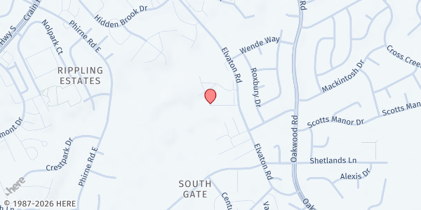 Map showing Quail Hollows at 7930 Silver Leaf Court, South Gate, MD
