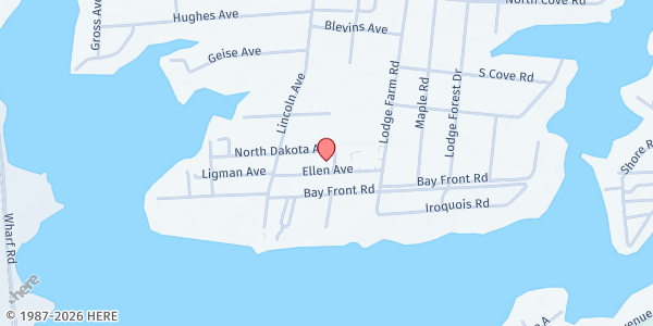 Map showing Edgemere Church of God at 7414 Ellen Ave, Sparrows Point, MD