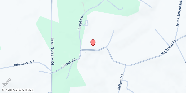 Map showing Mason Dixon Comm. Service - Street Location at 708 Highland Road, Street, MD