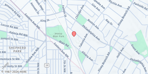 Map showing MC - Takoma Park at 7600 Takoma Ave, Takoma Park, MD