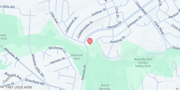 Map showing Journey United Methodist Church at 1901 Iverson Street, Temple Hills, MD
