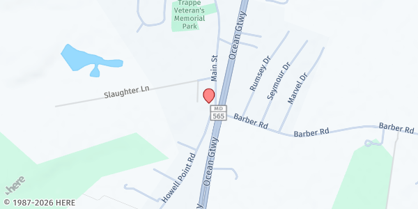 Map showing Scott's UMC - Pantry at 3748 Main St., Trappe, MD