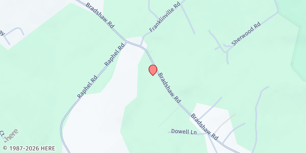 Map showing Helping Hands Food Pantry at 7901 Bradshaw Rd., Upper Falls, MD