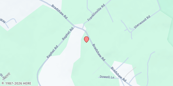 Map showing Helping Hands Food Pantry at 7901 Bradshaw Rd, Upper Falls, MD