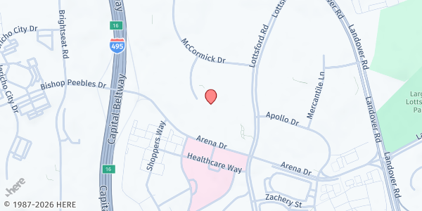 Map showing Christ Embassy Maryland at 1221 Caraway Court, Upper Marlboro, MD