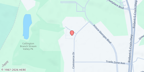 Map showing Fountain Community Enrichment Inc. at 15853 Commerce Court, Upper Marlboro, MD