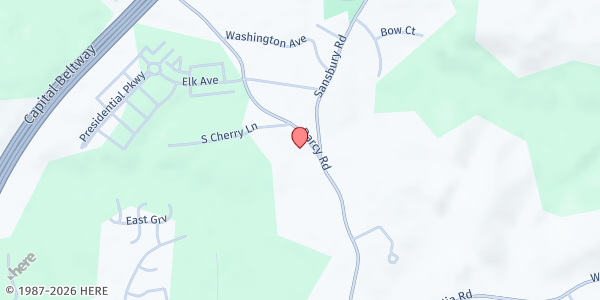 Map showing Loaves & Fishes Community Food Pantry @ Ridley Ministries at 9235 D'Arcy Road, Upper Marlboro, MD