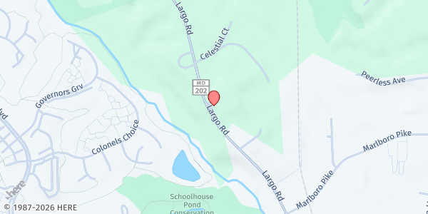 Map showing St. Mary of the Assumption Church at 4610 Largo Rd., Upper Marlboro, MD